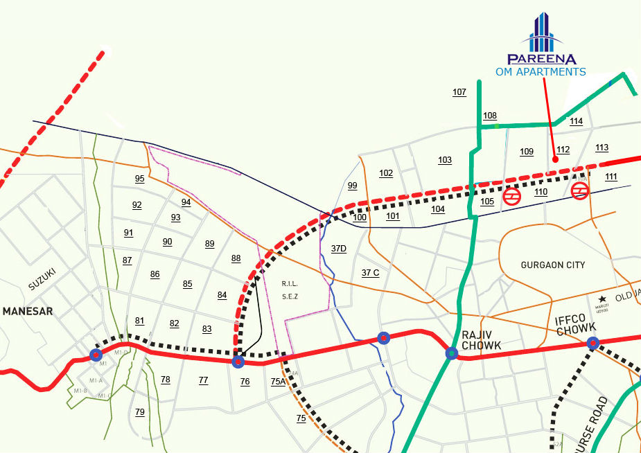 pareena-om-apartments-112-location-map