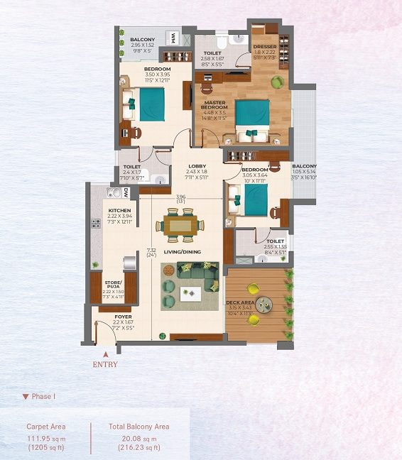 Amarah_Floor Plan Tulip 3bhk+3T